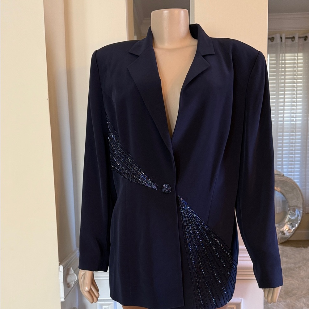 Belldini Midnight Blue Blazer with Embellishments